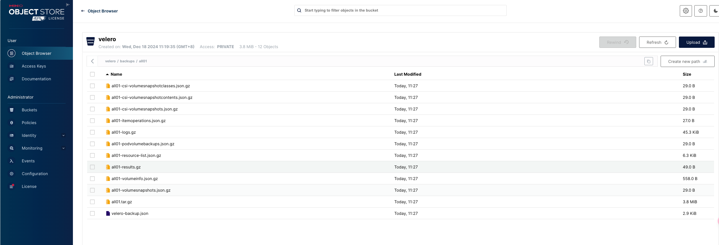 velero-minio-备份k8s